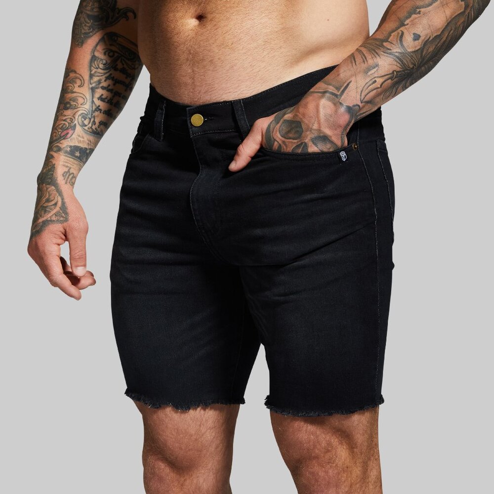 Born Primitive Mens FLEX Stretchy Jort 7" (Black) Size L